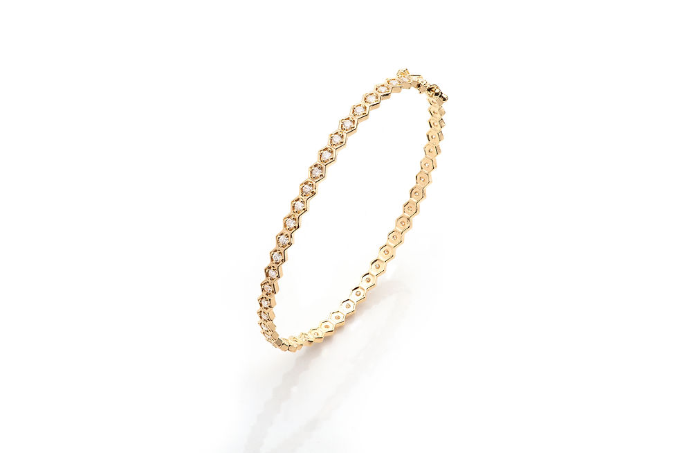 Miniatura: Bracelete Colmeia Cravejado