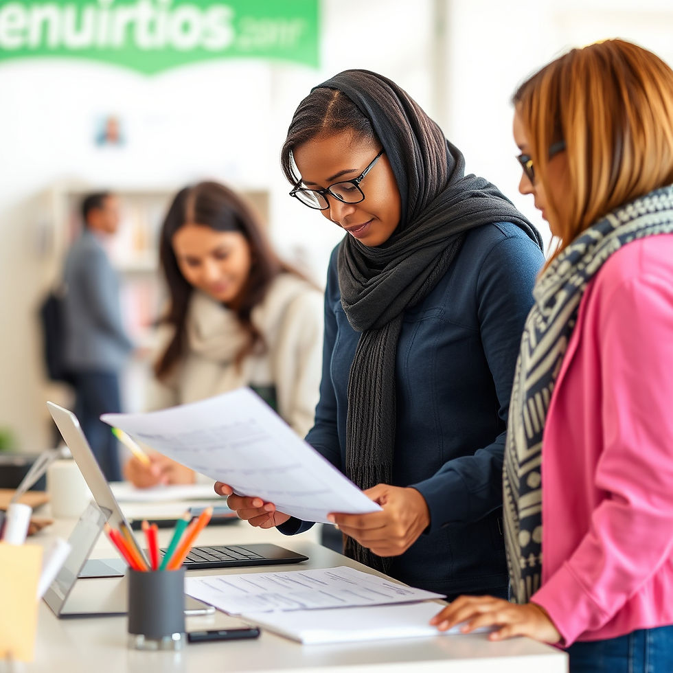 A Women completing a survey.jpg