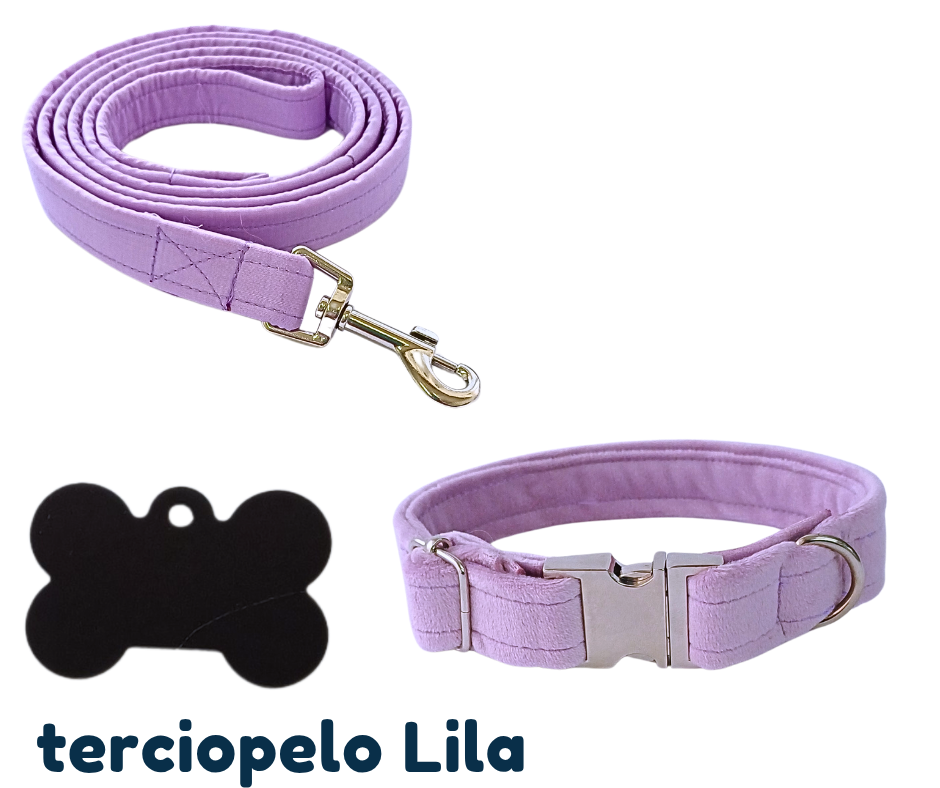 Collar broche premium. Terciopelo Lila
