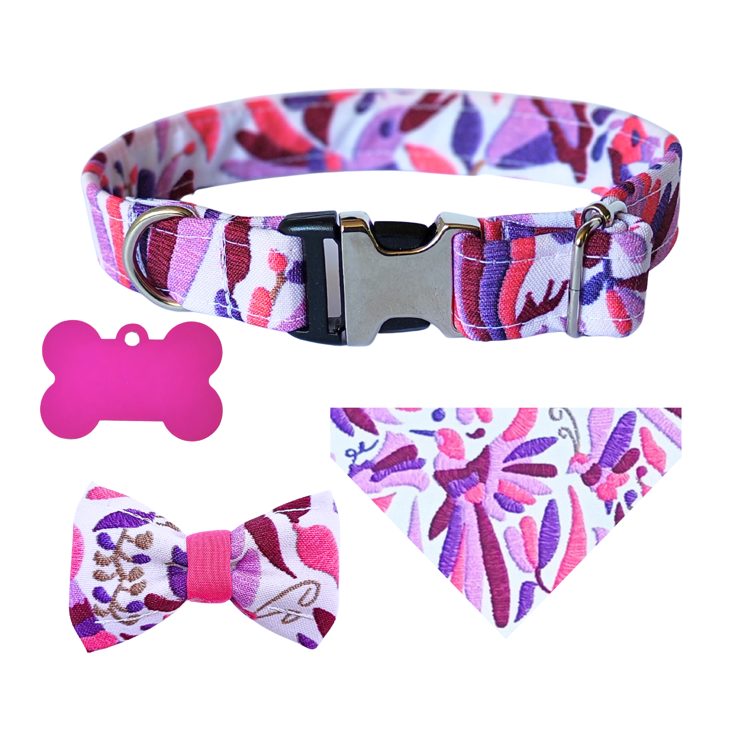 Collar de identificación. Otomi Blanco