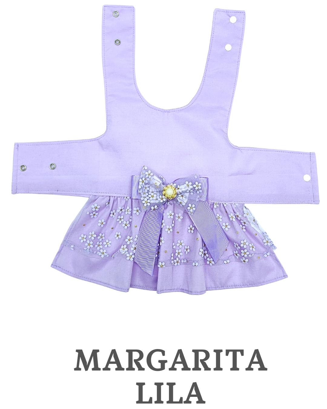Vestido doble olán. Margarita Lila