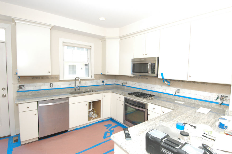 Professional marble backsplash installation and kitchen lighting services in NE Washington DC