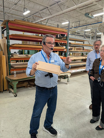 Cabinet specialist Rick Yohn explaining wood options for MD and DC homeowners
