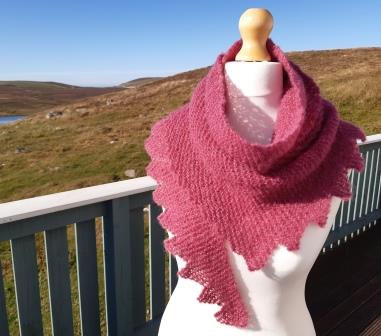 Dragon Tooth Alpaca Scarf - Heather