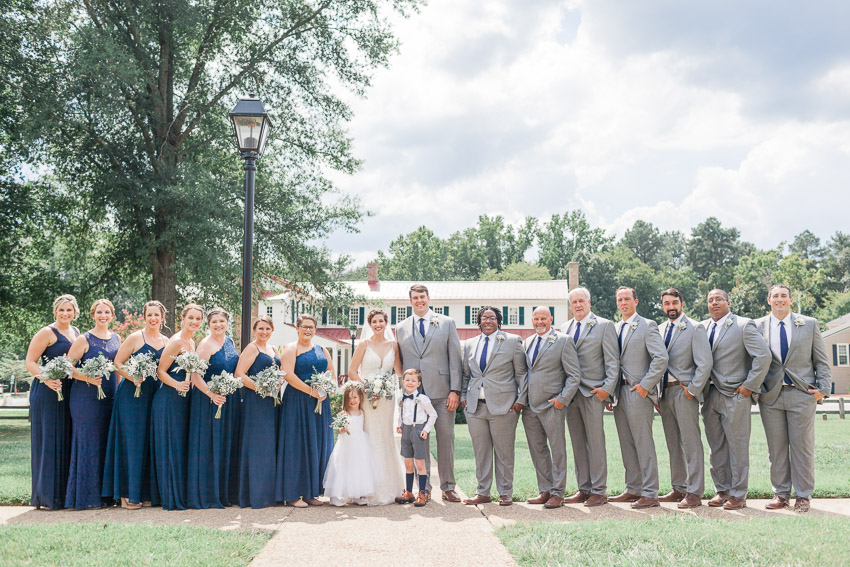 Photo By: Sarah Duke Photography Bridal Party Group Shot at Hanover Tavern in Mechanicsville Virginia