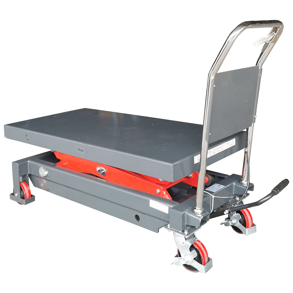 Thumbnail: Double Scissor Lift Table, 1650lb. Cap., 48" X 24", Lifting Height 17.5“-59"