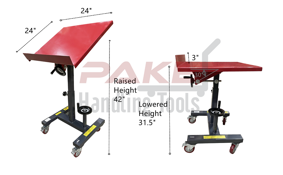 Thumbnail: Tilting Workstand, 300 lb. Cap, 24" x 24", 31.51" to 42" Height