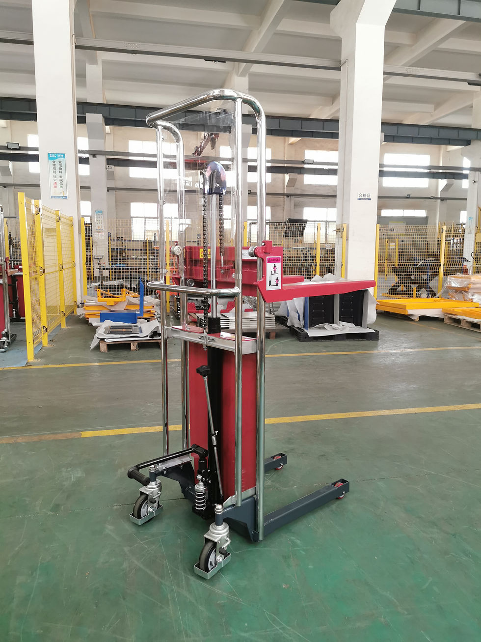 Thumbnail: Hydraulic Lift Truck, 880 Lb., Raised Height 59", Fixed Forks With Platform