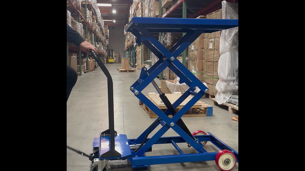 Thumbnail: Premium Low Profile Double Scissor Lift Table, 660 lb. Cap, 33" x 23.25"