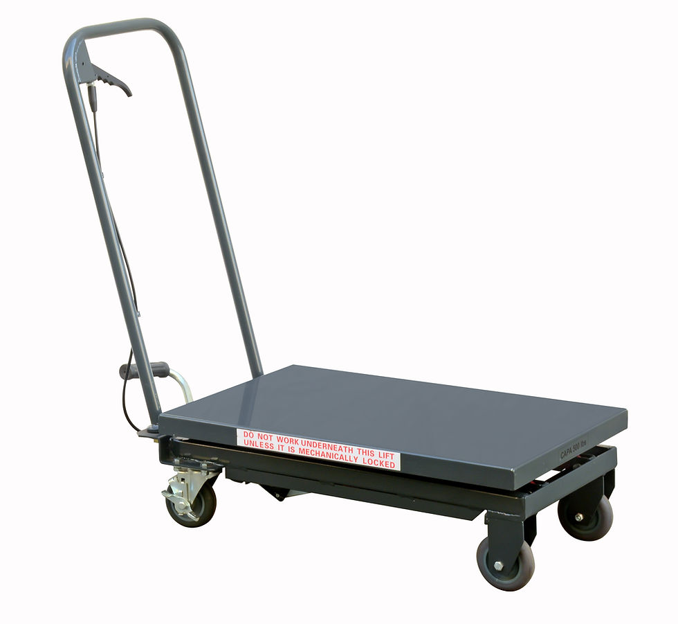 Thumbnail: Scissor Lift Table, 500 lb. Cap, 28"L x 18"W, 9" - 28.5"H