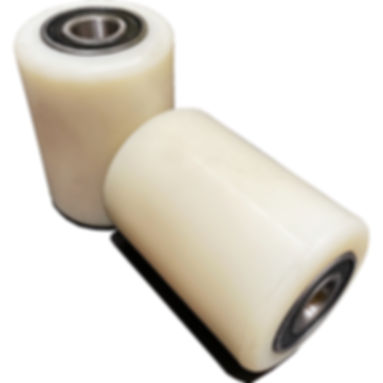 Pair of Front Load Roller 2.75" x 3.75" (2 pcs) Nylon Tread White | Bearing