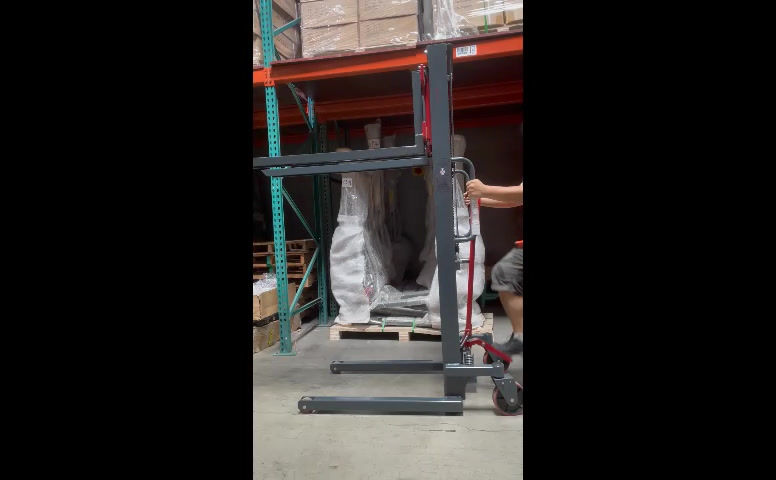Thumbnail: Pake Handling Tools Manual Stacker, 2200 lbs Capacity, Skids/Single Sided Pallet