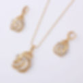 Gold Plated Pendant Set with Earrings and Neckset