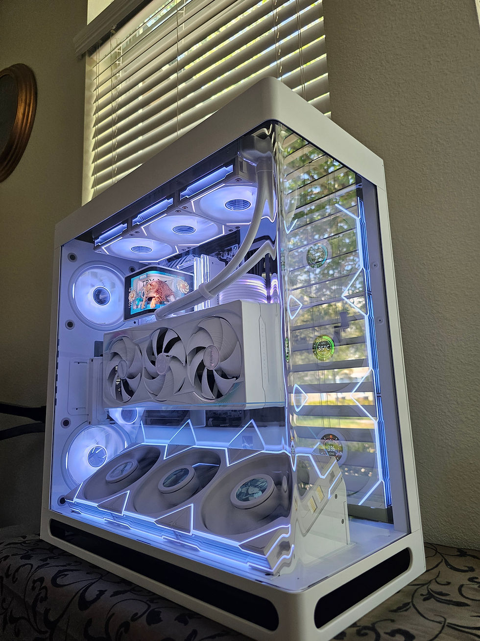 Thumbnail: ❄️ RTX 5090 ROG Astral • Ryzen 7 9850X3D • TRYX 360 AMOLED AIO • 4TB Gen 5