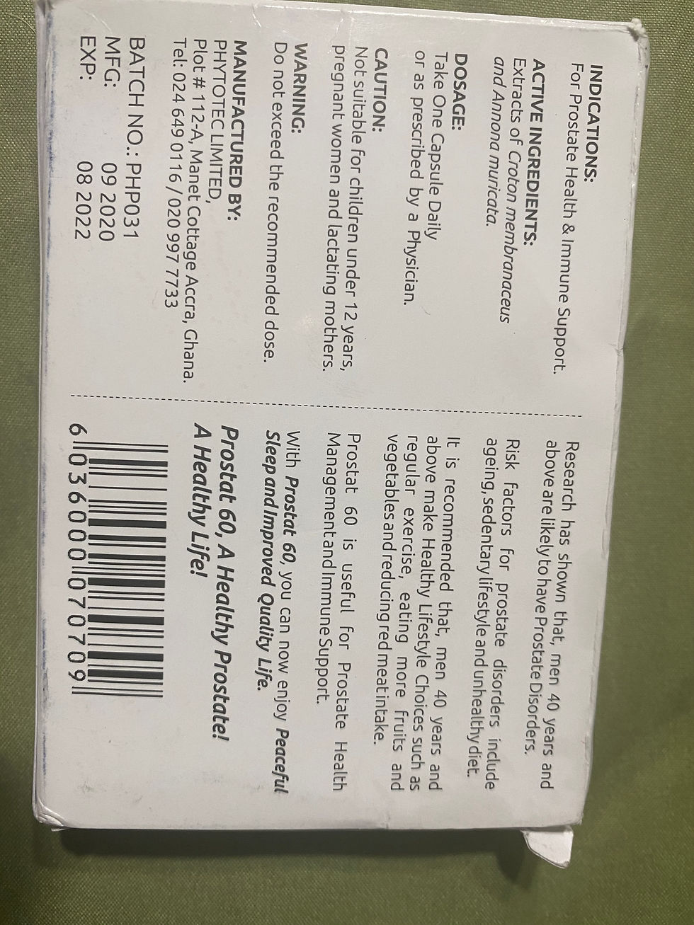 Thumbnail: PROSTAT 60 HERBAL. 10 CAPSULES