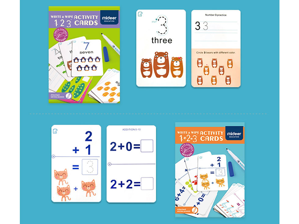 縮圖：MIDEER Wipe & Write Activity  學習寫寫咭