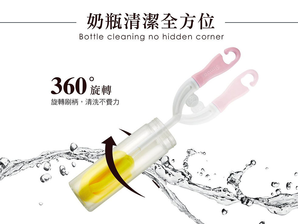 縮圖：SIMBA Super Fine Sponge Rotary Bottle Brush  極細海綿旋轉式奶瓶刷