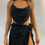 Thumbnail: Black Sparkle Two Way Wrap Skirt Ruched Side Pea Street