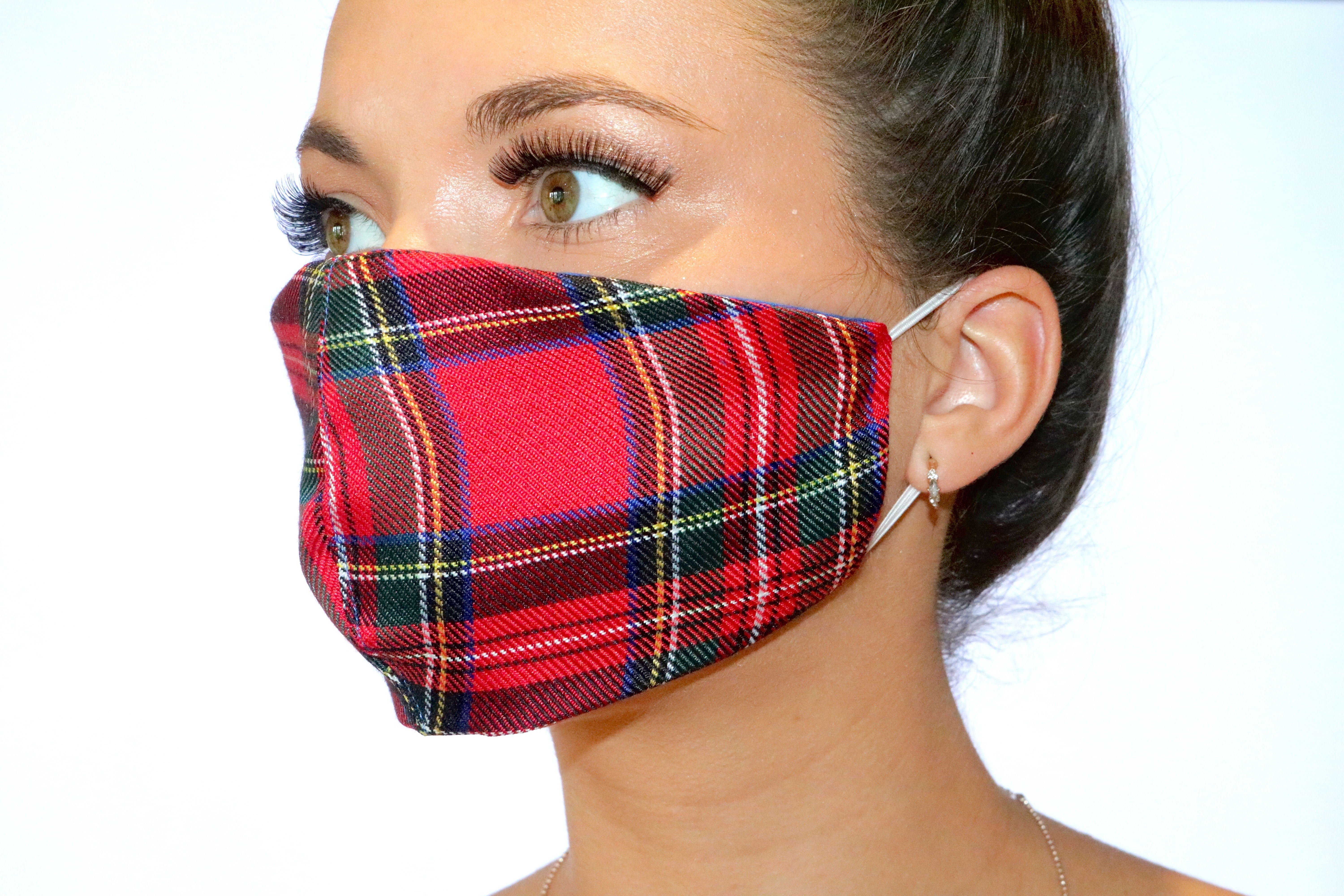 Red Tartan Face Mask