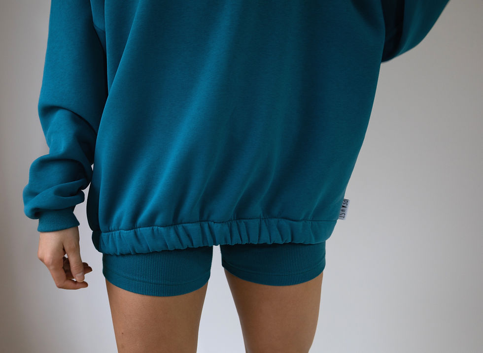 Thumbnail: Teal Blue Oversized Sweatshirt Jumper Loungewear