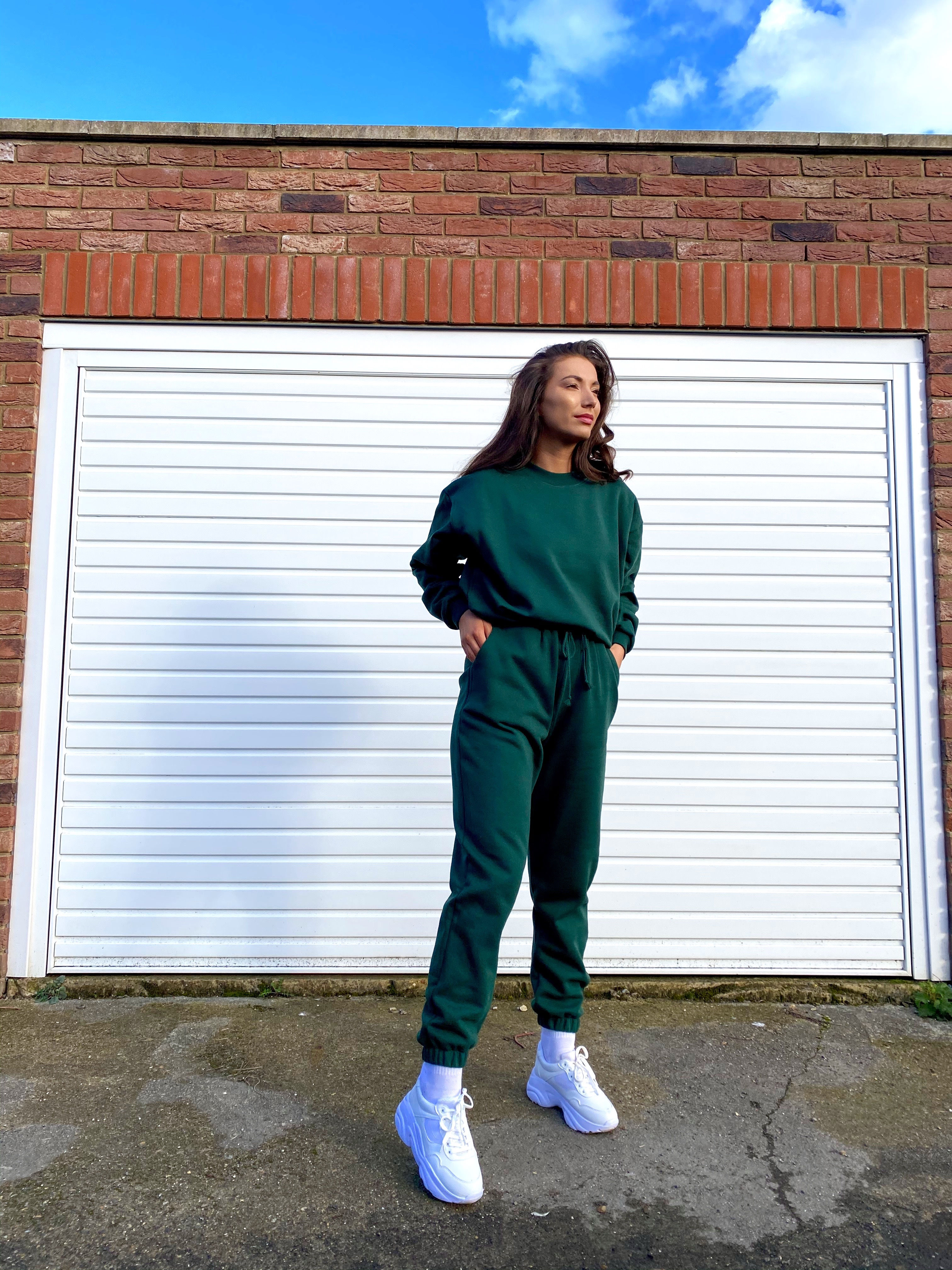 Bottle Green Sweatshirt Jumper Loungewear