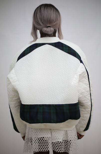 Thumbnail: White Sport Luxe - Bomber Jacket