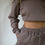 Thumbnail: Taupe Crop Sweatshirt Jumper Loungewear
