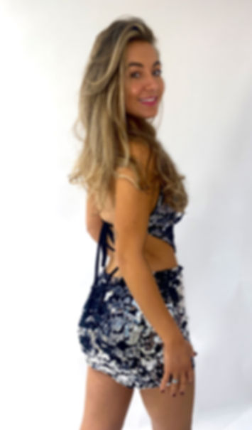 Black Velvet Silver Sequin Low Rise Mini Skirt
