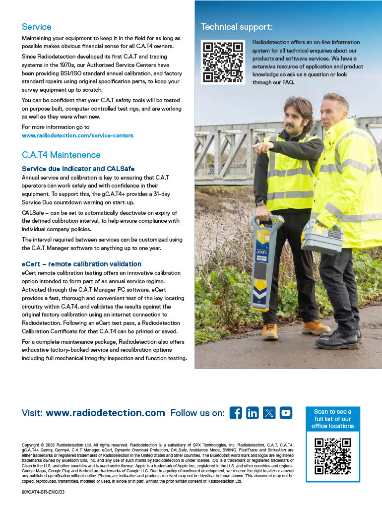 Thumbnail: Radiodetection C.A.T4 Cable Locator c/w Strike Alert