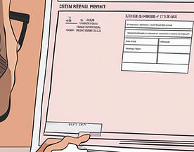 computer showing a permit.