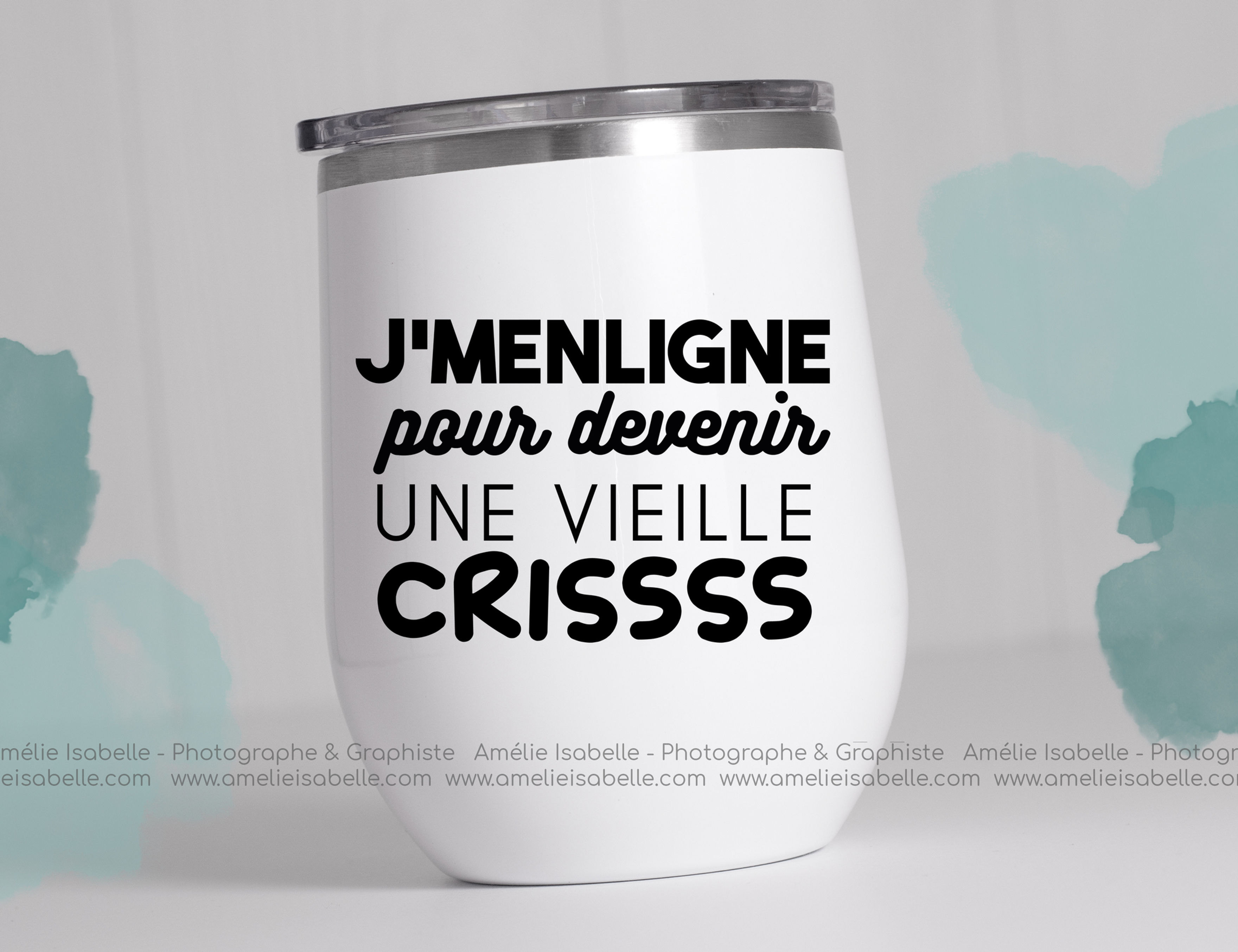 Décalque - J'menligne pour devenir une vieille crissss