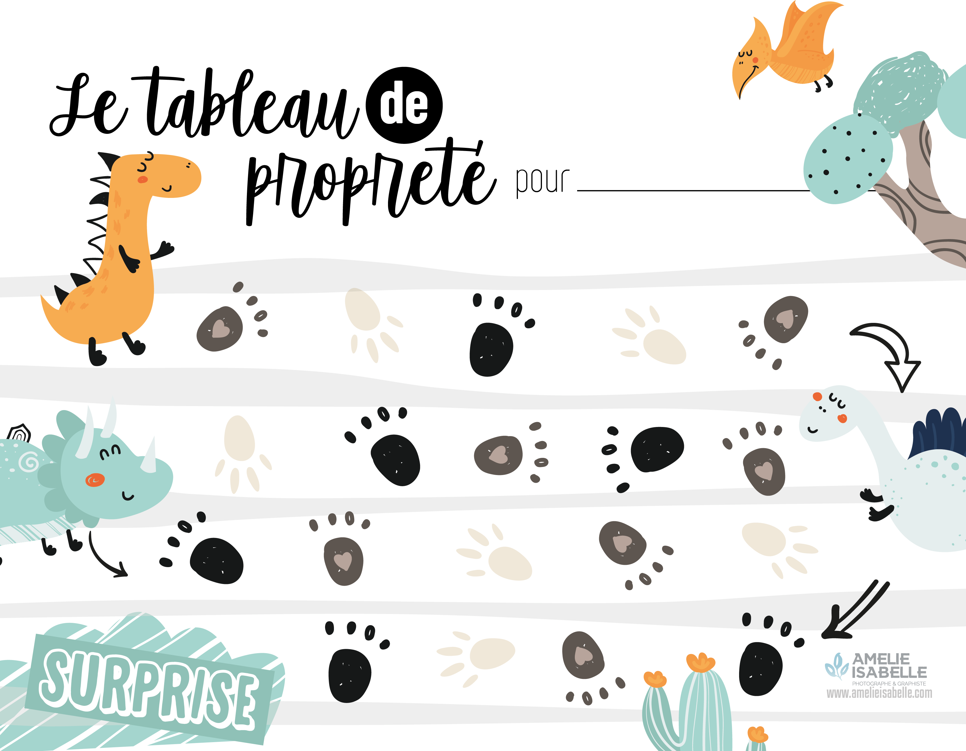 TABLEAU PROPRETÉ - Garçon