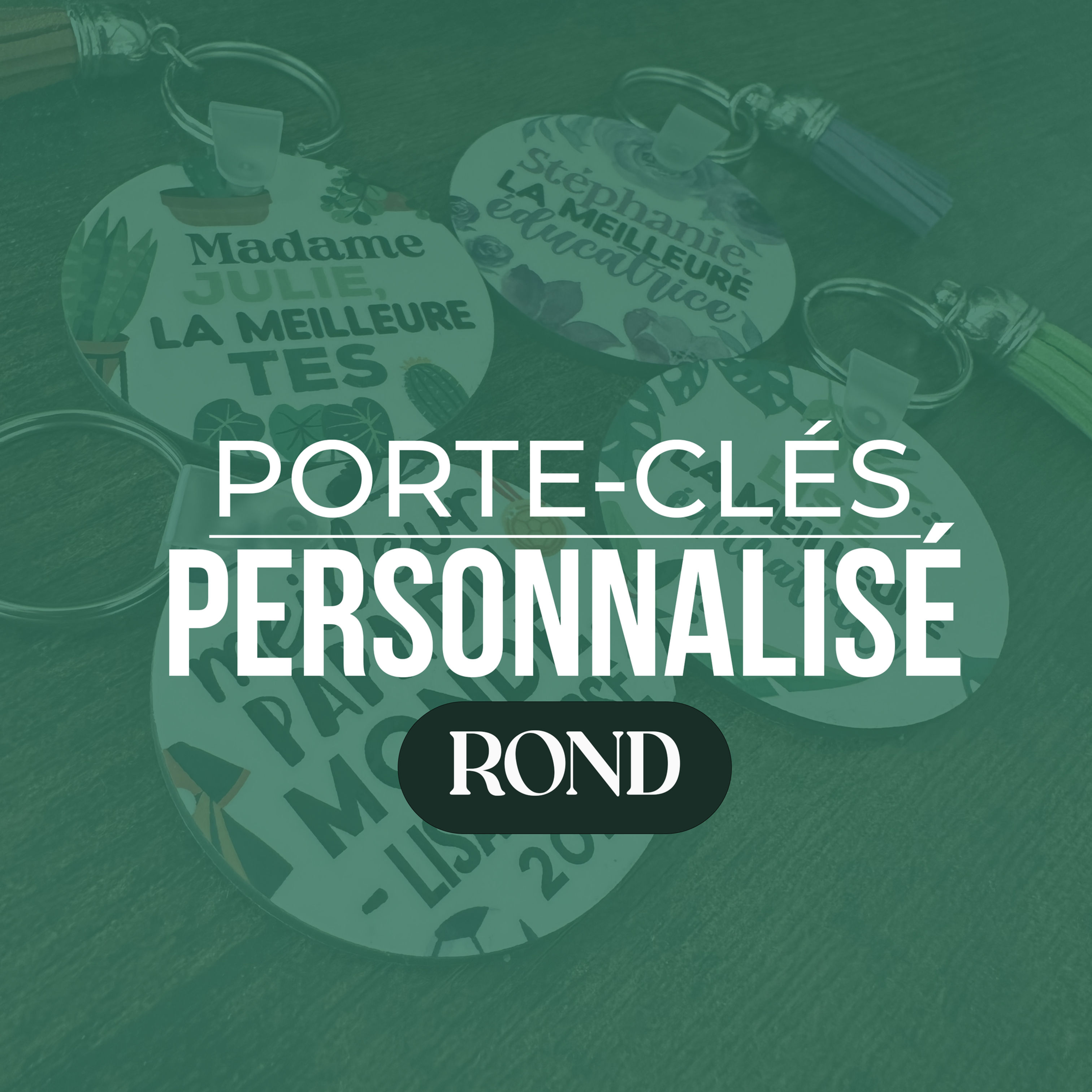 Porte-clés personnalisé ROND (sublimation)
