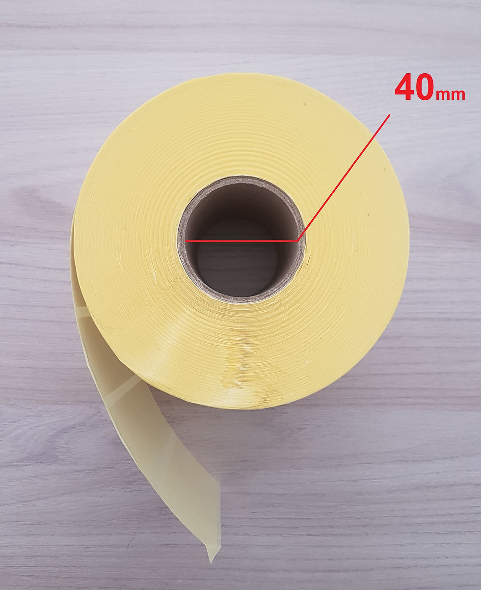 Miniatura: Rotolo da 745 etichette adesive 90x65mm - Carta vellum - Anima 40mm
