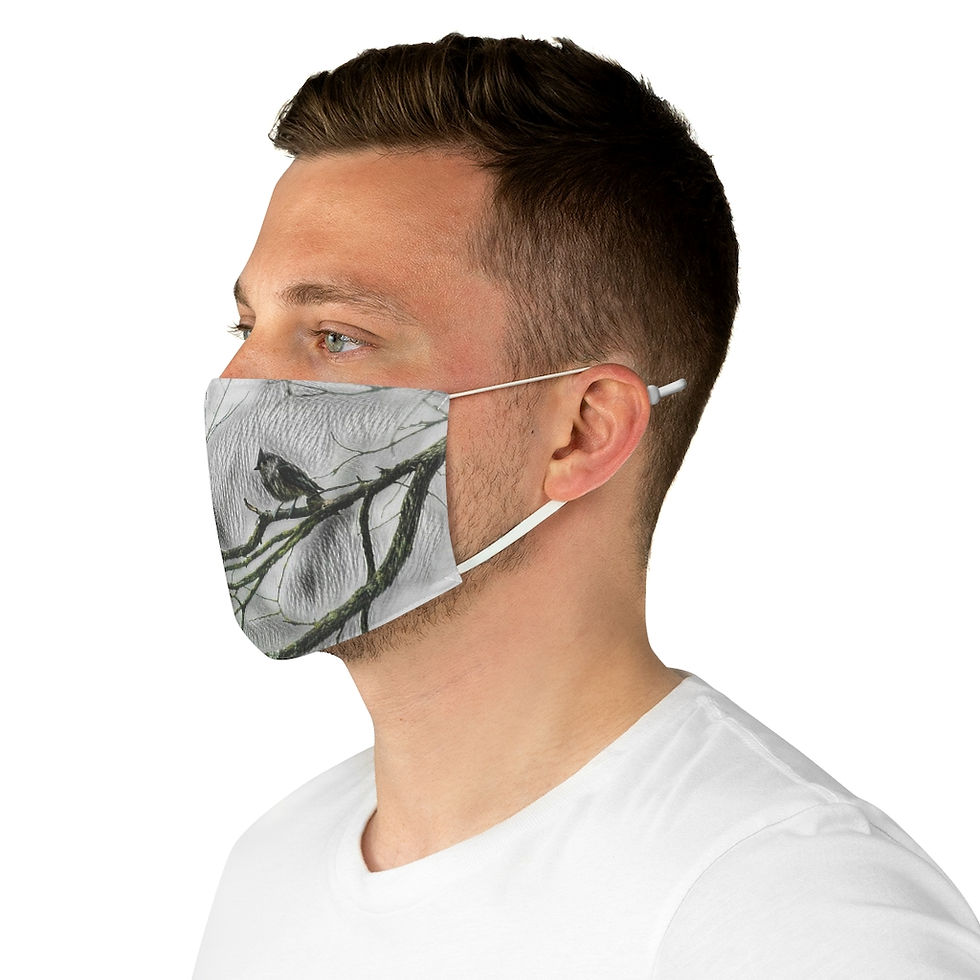 Thumbnail: Tufted Titmouse Fabric Face Mask