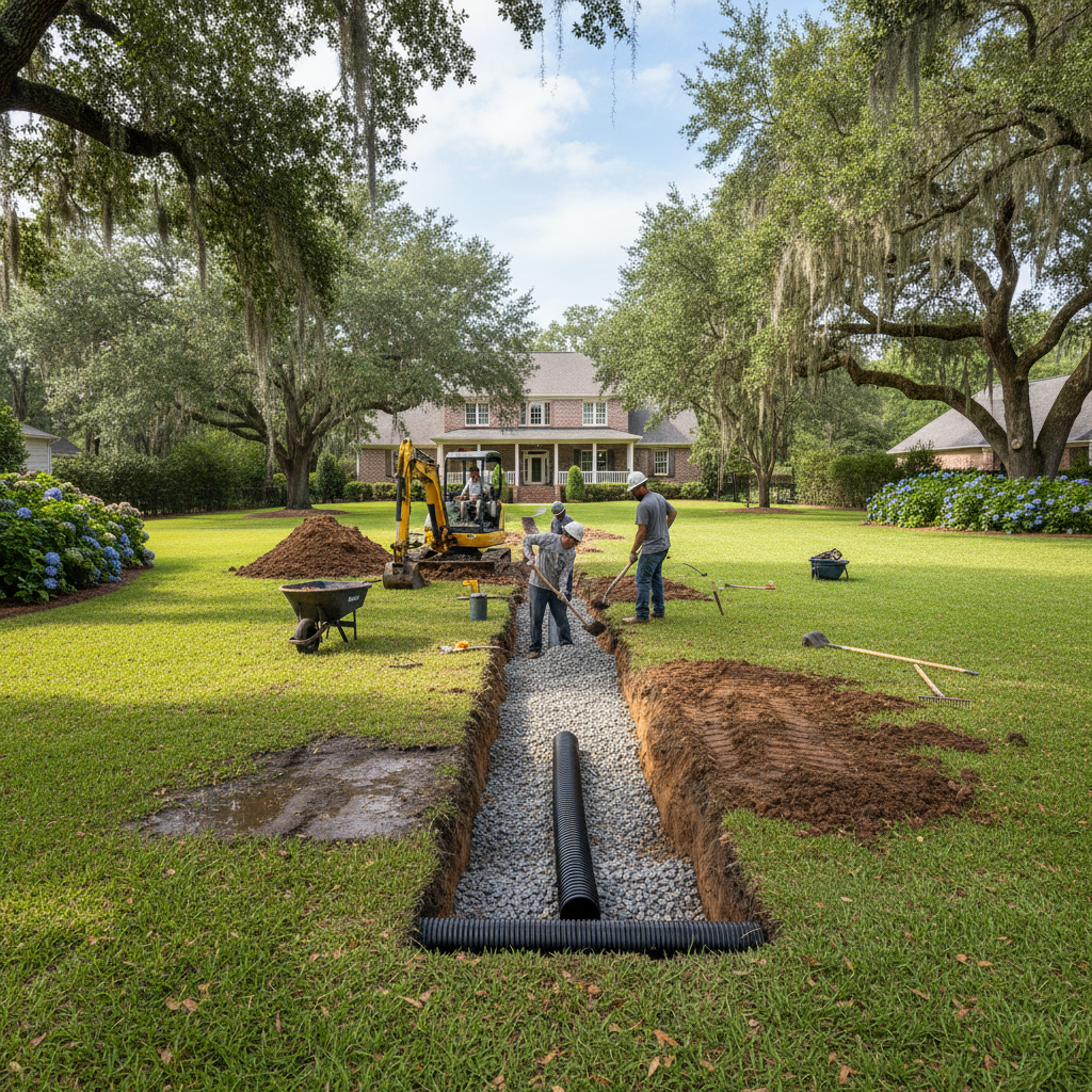 Professional yard drainage in Lexington SC