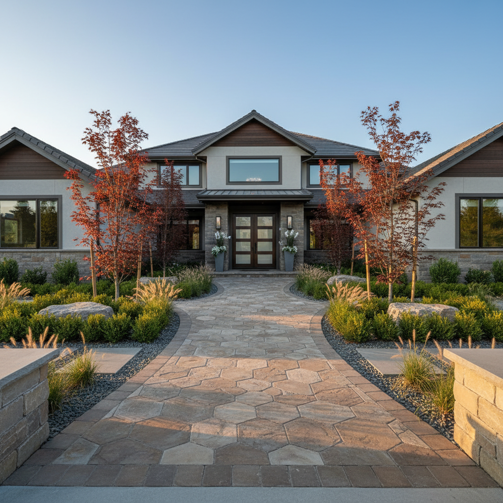Professional stone walkway installation