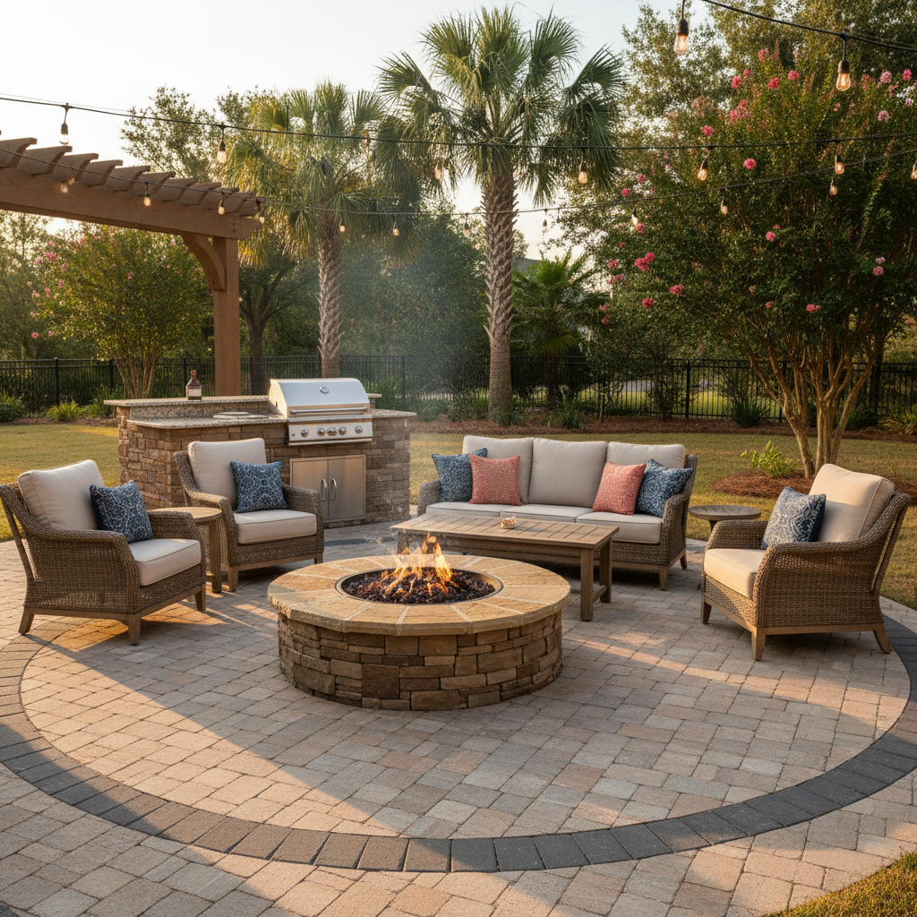 Professional hardscaping and patio in Lexington SC