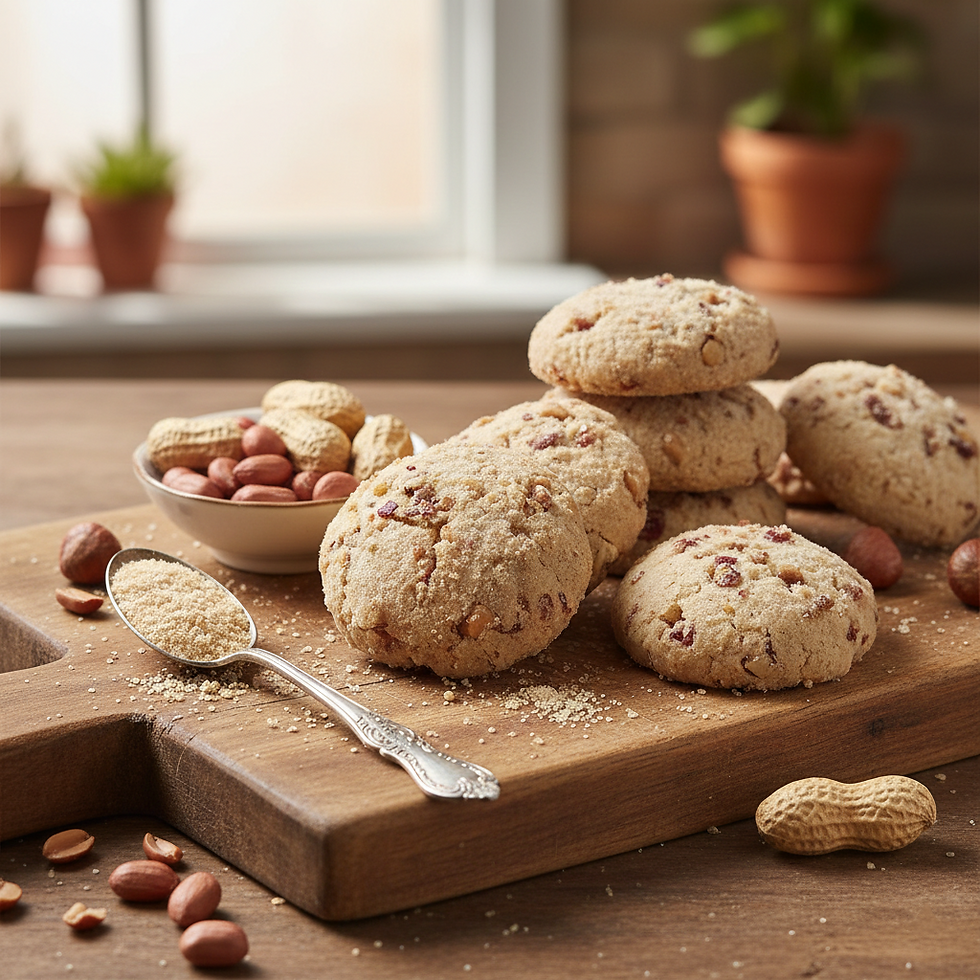 Thumbnail: Premium Peanuts Indian Shortbread Cookies / Peanuts Nankhatai