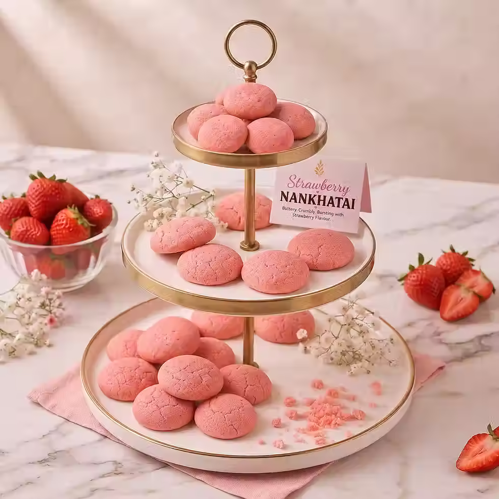 Thumbnail: Strawberry Nankhatai