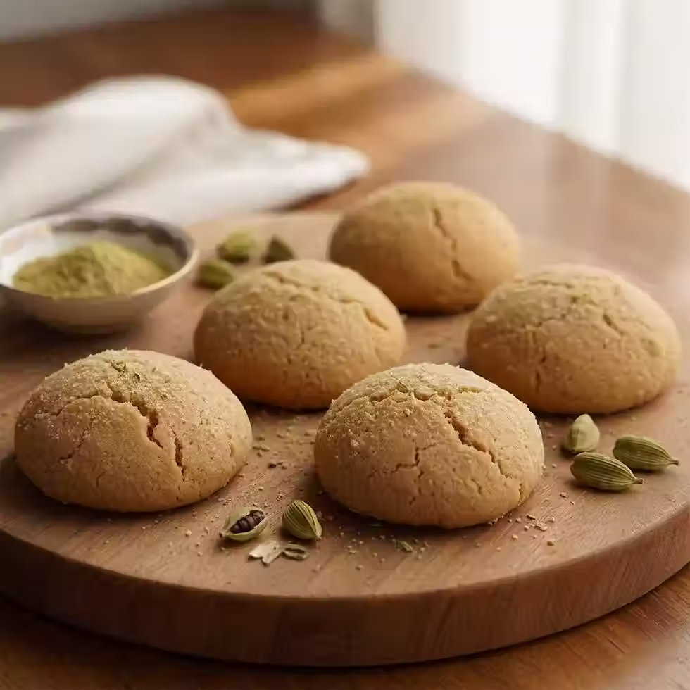 Thumbnail: Premium Cardamom Indian Shortbread Cookies / Elaichi Nankhatai