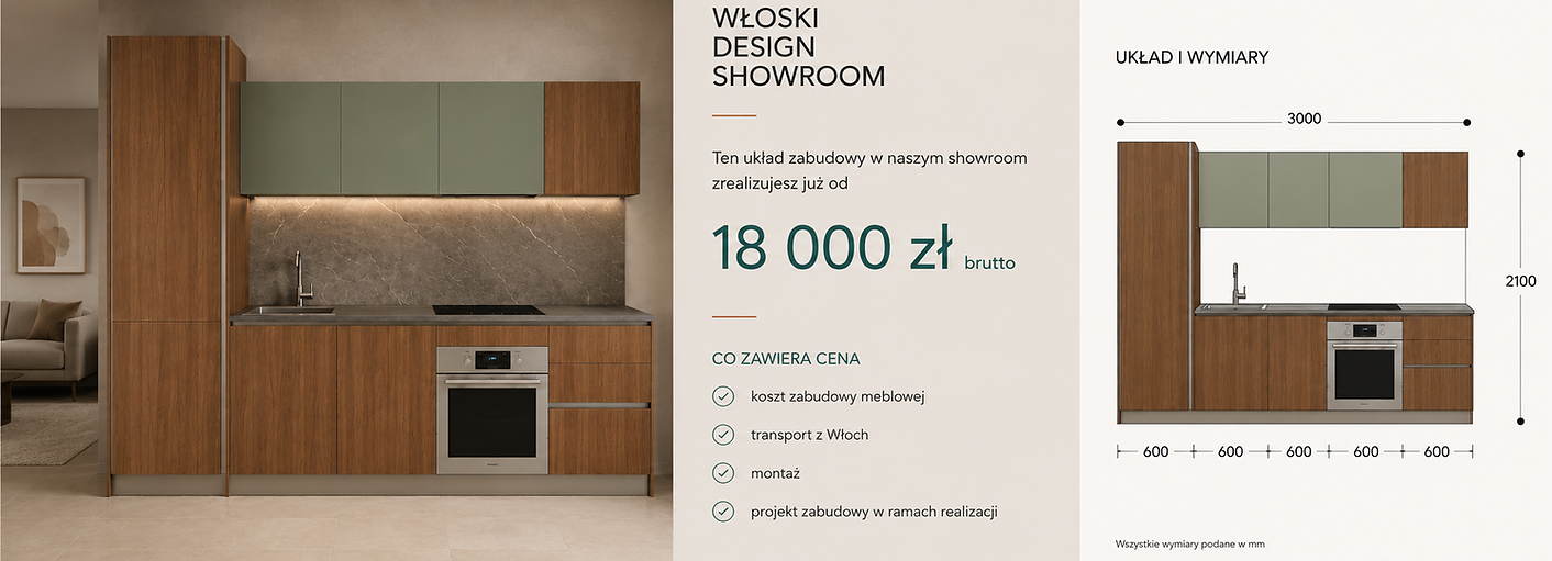 przykładowa wycena włoski design showroom