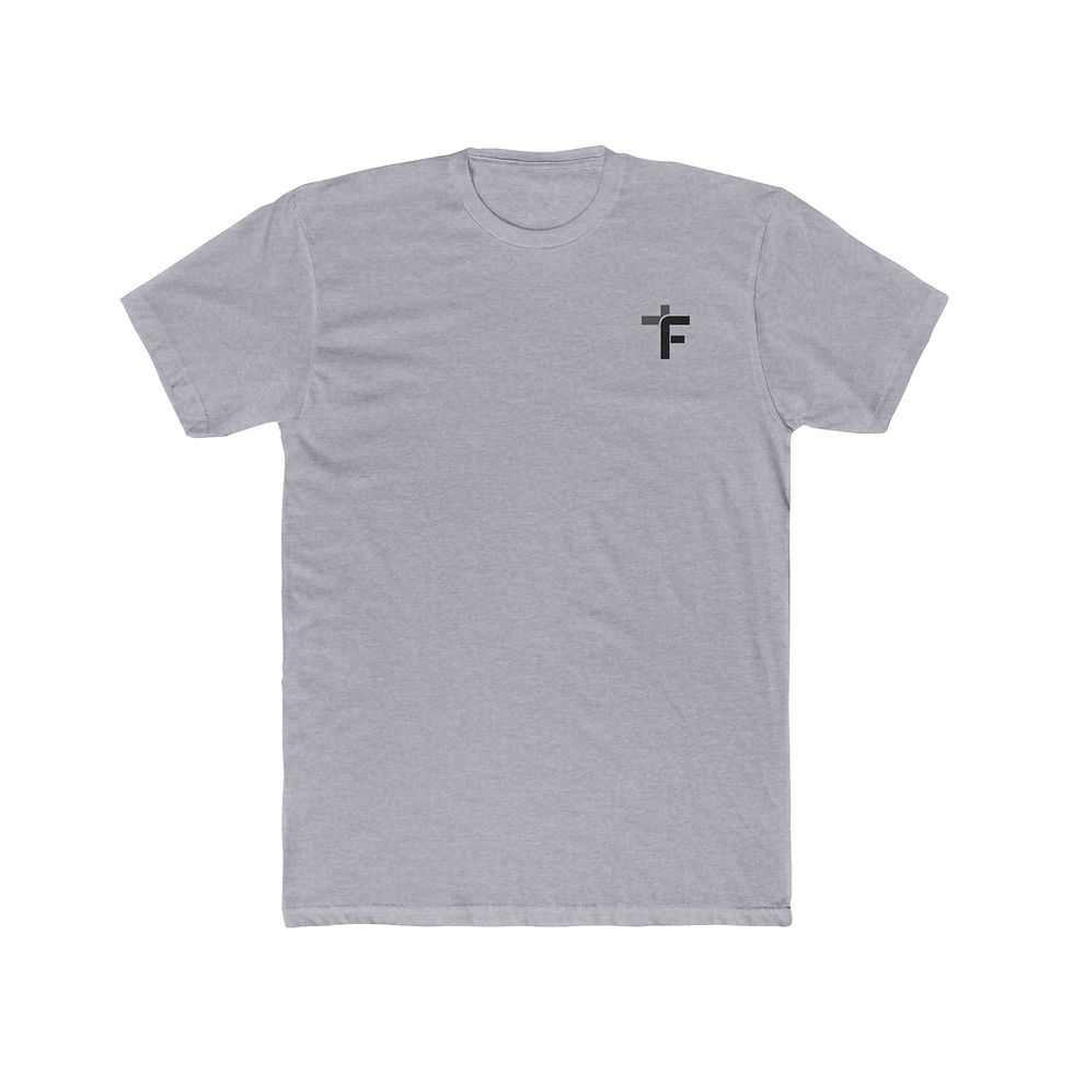 Thumbnail: MRF Minimalist Unisex Cotton Crew Tee (Grey/Black Emblem) 