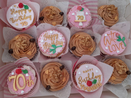 70th birthday cupcakes - 24th September