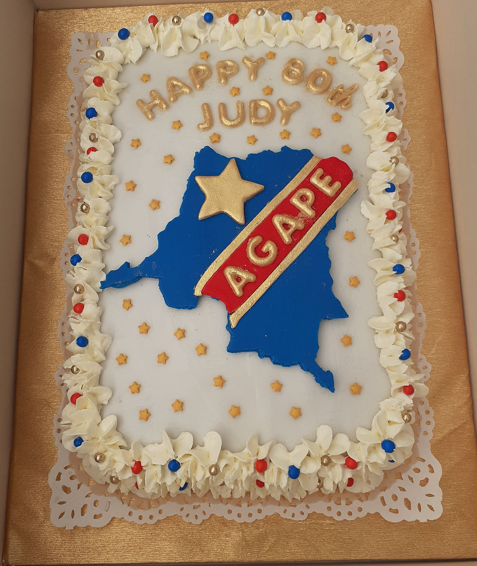80th Birthday cake and cupcakes - 17th August
