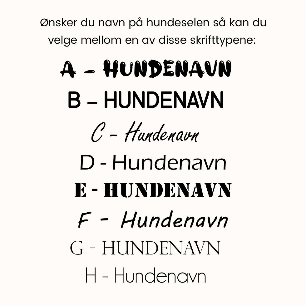 Miniatyrbilde: PERSONLIG MØNSTER - MYK HUNDESELE (XXS-L)