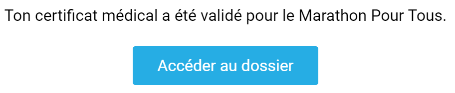 Certificat médical accepté par le Marathon pour Tous
