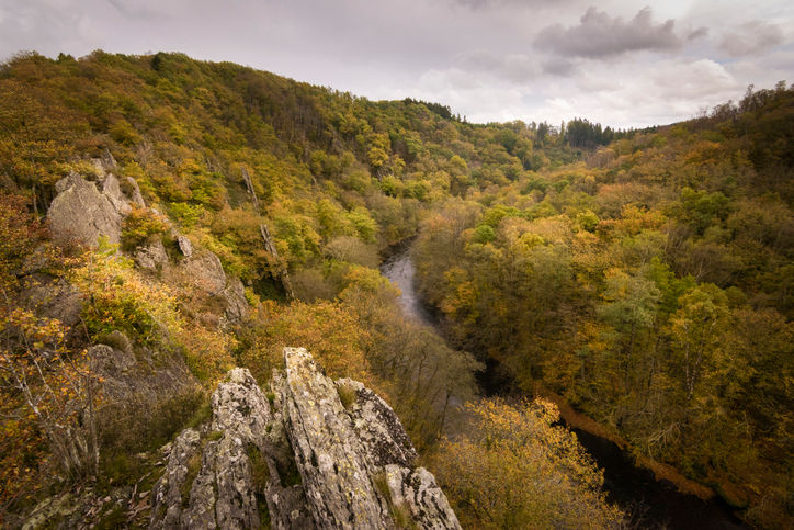 Panorama depuis le rocher du Hérou, Belgique