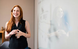 Female software engineer in meeting by w