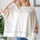 Thumbnail: Washed Lace Contrast Boxy Loose Top